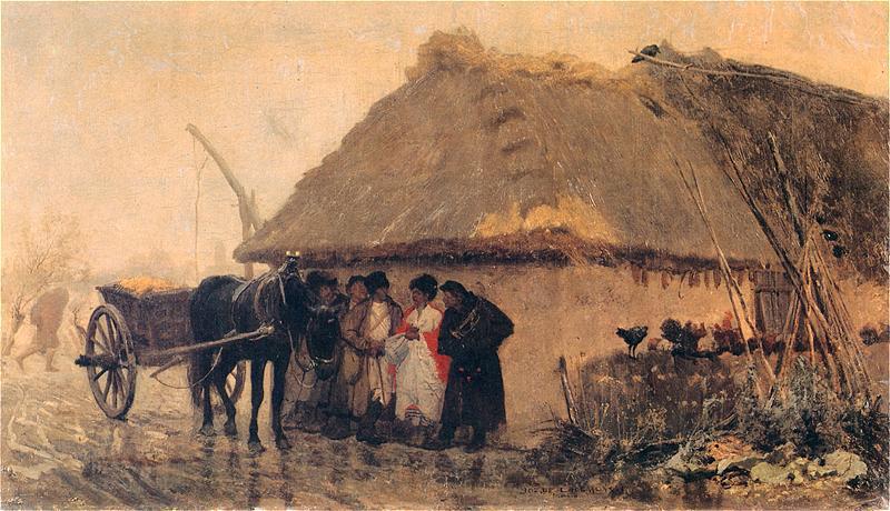Jozef Chelmonski During the Rain Norge oil painting art